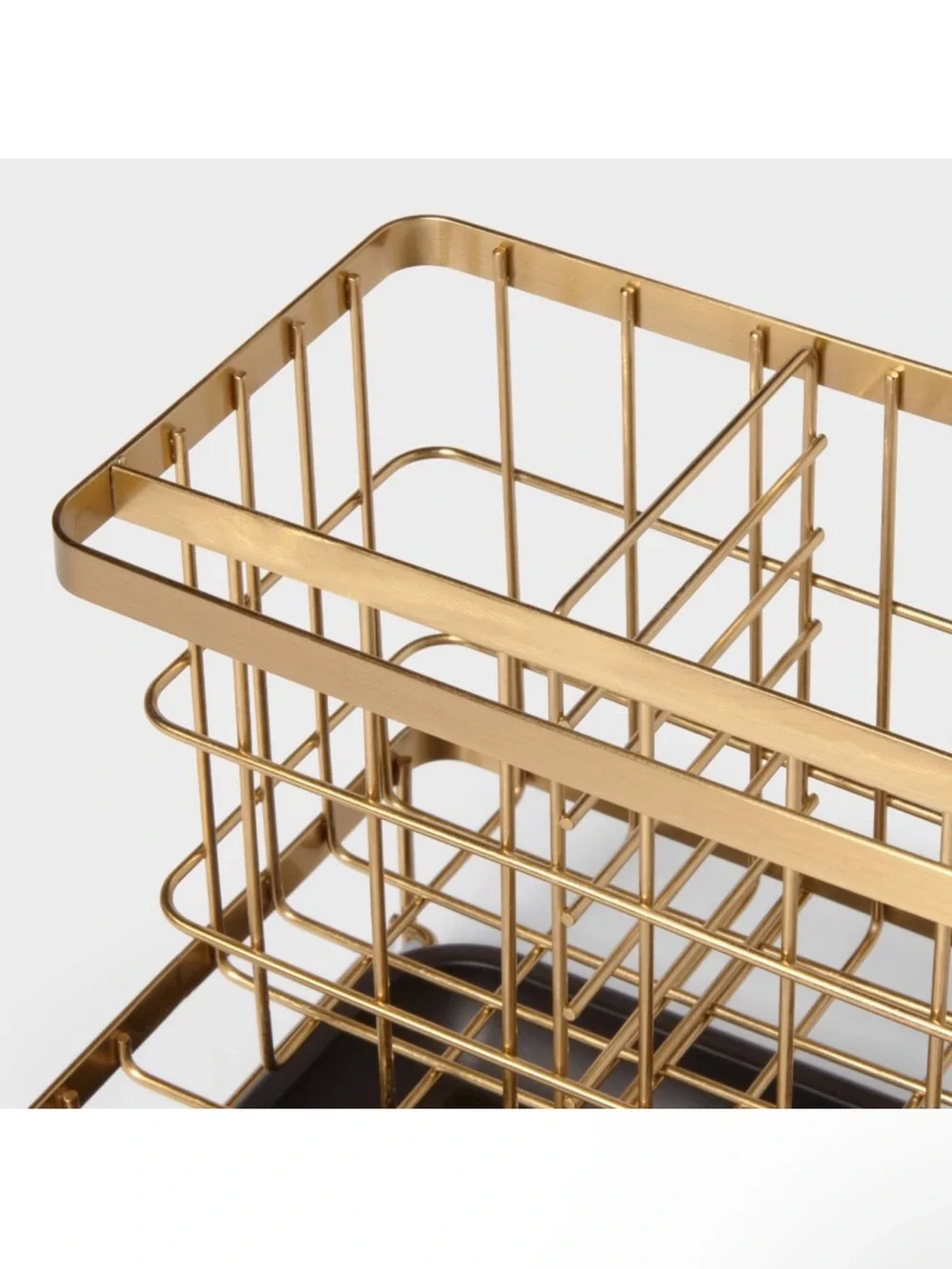 Brightroom Champagne Sink Sponge Brush Caddy Organizer